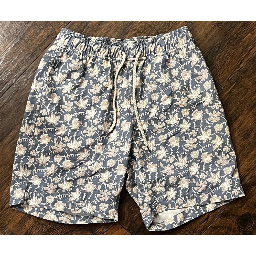 Faherty‎ Classic Floral Print Board Shorts, Men's Size Small
